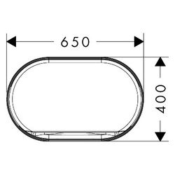 Hansgrohe Aufsatzwaschtisch Xuniva Evo U, 650x400x120mm, SmartClean, HygieneEffect,... HANSGROHE-63009450 4059625591154 (Abb. 1)