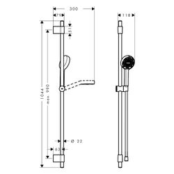 Hansgrohe Activera Select S Brauseset, 2jet EcoSmart, Handbrause 95mm, Brausestange... HANSGROHE-28050000 4059625602768 (Abb. 1)