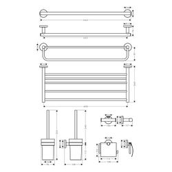 Hansgrohe Logis Universal Bad-Accessoire Set 5-teilig, Chrom... HANSGROHE-41728000 4059625131381 (Abb. 1)