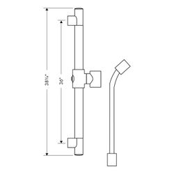 Hansgrohe AXOR Starck Brausestange 90cm, Brauseschlauch 160cm, Edelstahl Optic... HANSGROHE-27830800 4011097893389 (Abb. 1)