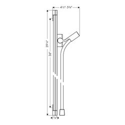 hansgrohe Unica Brausestange Raindance 900mm mit Isiflex Brauseschlauch 1,60m, Chro... HANSGROHE-27636000 4011097587448 (Abb. 1)