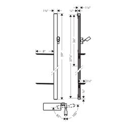 hansgrohe Unica Brausestange E 1500mm mit Isiflex Brauseschlauch 1,60m und Ablagen,... HANSGROHE-27645000 4011097857008 (Abb. 1)