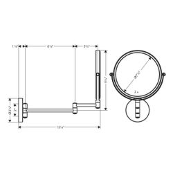 hansgrohe Logis Universal Rasierspiegel, Chrom... HANSGROHE-73561000 4059625131503 (Abb. 1)