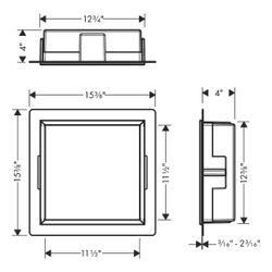 hansgrohe XtraStoris Original Wandnische mit Rahmen 300x300x100mm, Mattweiß... HANSGROHE-56061700 4059625351550 (Abb. 1)