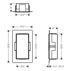 hansgrohe XtraStoris Minimalistic Wandnische rahmenlos 300x150x100mm, Mattschwarz... HANSGROHE-56070670 4059625351475 (Abb. 1)