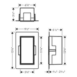 hansgrohe XtraStoris Rock Wandnische Mattweiß mit befliesbarer Tür 300x150x140mm... HANSGROHE-56088700 4059625351284 (Abb. 1)