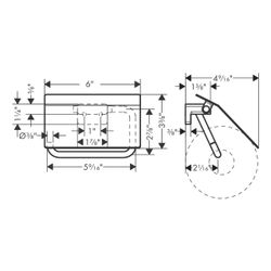 hansgrohe AddStoris Toilettenpapierhalter mit Deckel, Mattschwarz... HANSGROHE-41753670 4059625296981 (Abb. 1)