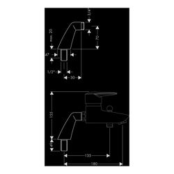 hansgrohe Montageset für Wannenrandmischer, Chrom... HANSGROHE-14920000 4011097153759 (Abb. 1)