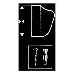 hansgrohe Wandbrausenhalter universal für Handbrausen, Chrom... HANSGROHE-28321000 4011097116587 (Abb. 1)