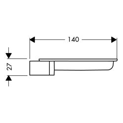 hansgrohe Casetta Seifenschale S, Glasklar... HANSGROHE-28684000 4011097205588 (Abb. 1)