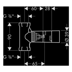 hansgrohe Grundkörper 130l/min für Abstellventil Unterputz Spindel DN 20... HANSGROHE-15970180 4011097345208 (Abb. 1)