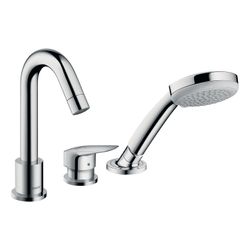 hansgrohe Logis 3-Loch Einhebel-Wannenrandmischer für Secuflex, Chrom... HANSGROHE-71310000 4011097738338 (Abb. 1)