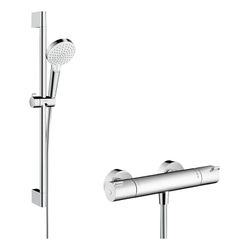 hansgrohe Crometta Brausesystem Aufputz Vario mit Ecostat 1001 CL Thermostat, Braus... HANSGROHE-27812400 4011097803265 (Abb. 1)