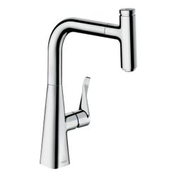 hansgrohe Metris Select M71 Einhebel-Küchenmischer 240mm 7l/min Chrom, 1jet Auszieh... HANSGROHE-73802000 4059625017593 (Abb. 1)