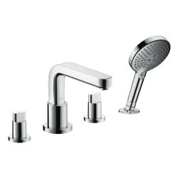 hansgrohe 4-Loch Wannenarmatur Metris S Fertigset chrom Wannenrandmontage... HANSGROHE-31446000 4011097641126 (Abb. 1)