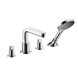 hansgrohe 4-Loch Wannenarmatur Metris S Fertigset chrom Wannenrandmontage... HANSGROHE-31446000 4011097641126 (Abb. 1)