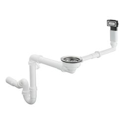 hansgrohe D16-10 Manuelle Ab-, Überlaufgarnitur für Einzelbecken Granit, Chrom... HANSGROHE-43927000 4059625105009 (Abb. 1)