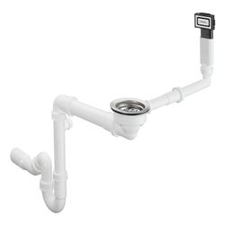 hansgrohe D16-10 Manuelle Ab-, Überlaufgarnitur für Einzelbecken Granit, Chrom... HANSGROHE-43927000 4059625105009 (Abb. 1)