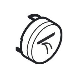 Hansgrohe Druckknopf Symbol Schwall, Edelmatt, 93574880... HANSGROHE-93574880 4059625142622 (Abb. 1)
