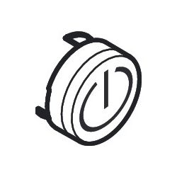 Hansgrohe Druckknopf Symbol On/Off, Schwarz, 92579610... HANSGROHE-92579610 4011097781112 (Abb. 1)