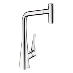 hansgrohe Metris Select M71 Einhebel-Küchenmischer 320mm 8l/min Chrom, 2jet Auszieh... HANSGROHE-73820000 4059625255605 (Abb. 1)