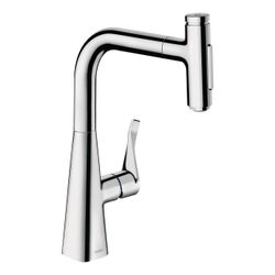 hansgrohe Metris Select M71 Einhebel-Küchenmischer 240mm 7l/min Chrom, 2jet Auszieh... HANSGROHE-73822000 4059625255582 (Abb. 1)