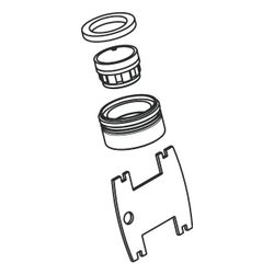 Hansgrohe Luftsprudler M24x1, 5l/min, Diebstahlsicherung, Chrom, 98802000... HANSGROHE-98802000 4011097609621 (Abb. 1)