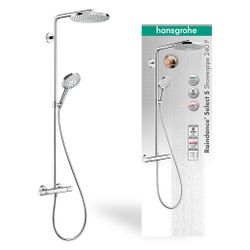 Hansgrohe Raindance Select S Showerpipe Duschsystem 240mm, 1jet, 16l/min, PowderRai... HANSGROHE-27633000 4059625154892 (Abb. 1)