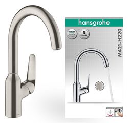 hansgrohe Focus M42 Einhebel-Küchenmischer 220mm 10l/min 1jet, Edelstahl Finish... HANSGROHE-71802800 4059625085073 (Abb. 1)