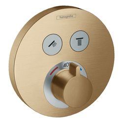 hansgrohe Shower Select S Thermostat Unterputz Bronze gebürstet für 2 Verbraucher... HANSGROHE-15743140 4059625142424 (Abb. 1)