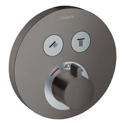 hansgrohe Shower Select S Thermostat Unterputz Schwarz/Chrom gebürstet für 2 Verbra... HANSGROHE-15743340 4059625244548 (Abb. 1)