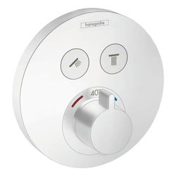 hansgrohe Shower Select S Thermostat Unterputz Mattweiß für 2 Verbraucher... HANSGROHE-15743700 4059625266076 (Abb. 1)