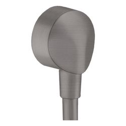 hansgrohe FixFit Wandanschluss E Schwarz/Chrom gebürstet ohne Rückflussverhinderer ... HANSGROHE-27454340 4011097892825 (Abb. 1)