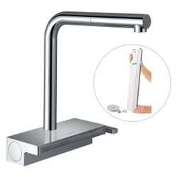 hansgrohe Aquno Select M81 Einhebel-Küchenmischer 250mm 6l/min sBox, Chrom, 2jet, A... HANSGROHE-73830000 4059625255568 (Abb. 1)