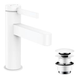 hansgrohe Finoris Waschtischmischer 100mm 5l/min mit Push-Open Garnitur, Mattweiß... HANSGROHE-76010700 4059625334447 (Abb. 1)