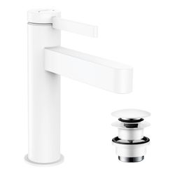 Hansgrohe Finoris Waschtischmischer 110mm 5l/min mit Push-Open Garnitur, Mattweiß... HANSGROHE-76023700 4059625334393 (Abb. 1)