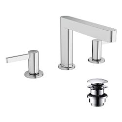 hansgrohe Finoris 3-Loch Waschtischarmatur 110mm 5l/min Chrom mit Push-Open Garnitu... HANSGROHE-76033000 4059625338124 (Abb. 1)