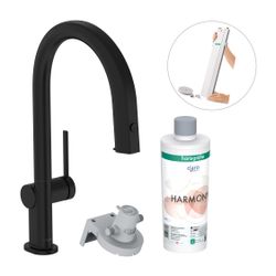 hansgrohe Aqittura FilterSystem M91, Einhebel-Küchenmischer 210mm 6,5l/min Mattschw... HANSGROHE-76800670 4059625391105 (Abb. 1)