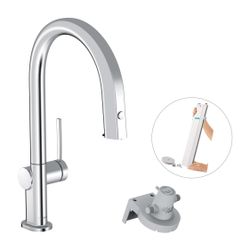 hansgrohe Aqittura FilterSystem M91, Einhebel-Küchenmischer 210mm 6,5l/min Chrom, A... HANSGROHE-76826000 4059625391204 (Abb. 1)