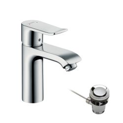 hansgrohe Metris Einhebel-Waschtischmischer 110mm 5l/min mit Zugstangen-Garnitur, C... HANSGROHE-31080000 4011097660967 (Abb. 1)