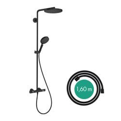 hansgrohe Raindance Select S Showerpipe 240mm 1jet 16l/min PowderRain, Mattschwarz ... HANSGROHE-27633670 4059625230992 (Abb. 1)