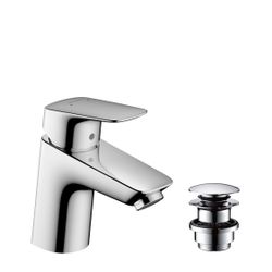 hansgrohe Logis Einhebel-Waschtischmischer 70mm 5l/min Chrom mit Push-Open Garnitur... HANSGROHE-71077000 4011097738642 (Abb. 1)