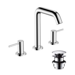 hansgrohe Tecturis S 3-Loch Waschtischarmatur 150mm 4l/min EcoSmart plus Chrom mit ... HANSGROHE-73330000 4059625470916 (Abb. 1)