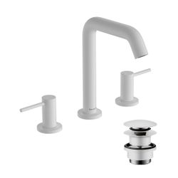 hansgrohe Tecturis S 3-Loch Waschtischarmatur 150mm 4l/min EcoSmart plus Mattweiß m... HANSGROHE-73330700 4059625470886 (Abb. 1)