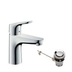 hansgrohe Focus Einhebel-Waschtischmischer 100mm 5l/min mit Zugstangen-Garnitur, Ch... HANSGROHE-31607000 4011097679433 (Abb. 1)