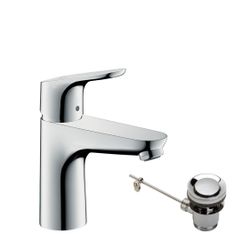 hansgrohe Focus Einhebel-Waschtischmischer 100mm 5l/min CoolStart mit Zugstangen-Ga... HANSGROHE-31621000 4011097691510 (Abb. 1)