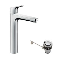 hansgrohe Focus Einhebel-Waschtischmischer 230mm 5l/min mit Zugstangen-Garnitur für... HANSGROHE-31531000 4011097795201 (Abb. 1)