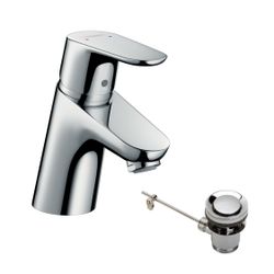 hansgrohe Focus Einhebel-Waschtischmischer 70mm 5l/min mit Zugstangen-Garnitur, Chr... HANSGROHE-31730000 4011097590769 (Abb. 1)