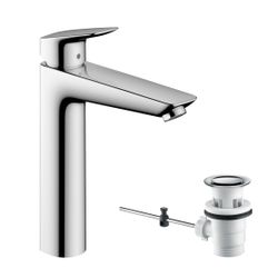 hansgrohe Logis Einhebel-Waschtischmischer 190mm 5l/min Chrom mit Zugstangen-Garnit... HANSGROHE-71090000 4011097738628 (Abb. 1)