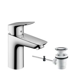 hansgrohe Logis Einhebel-Waschtischmischer 100mm 5l/min Chrom mit Zugstangen-Garnit... HANSGROHE-71100000 4011097738581 (Abb. 1)